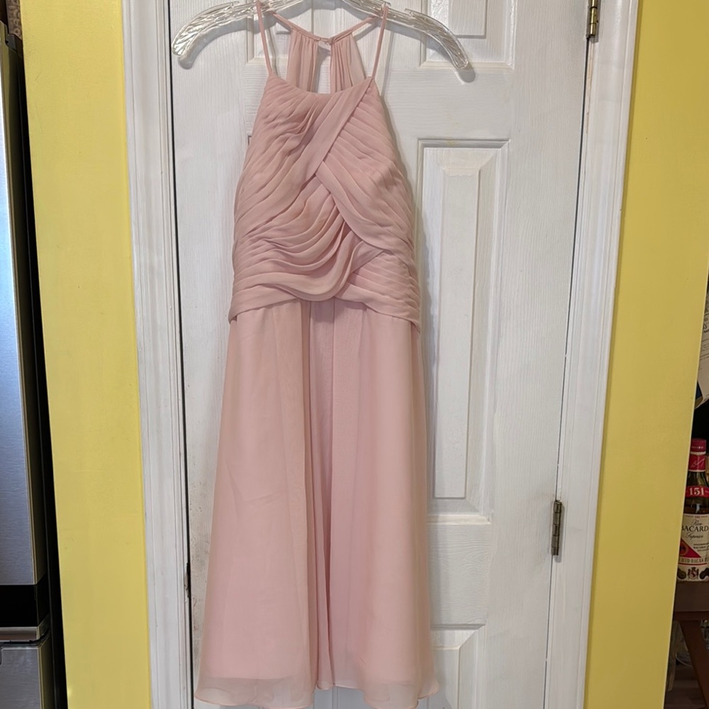 Elegant Pink Chiffon Halter type Dress